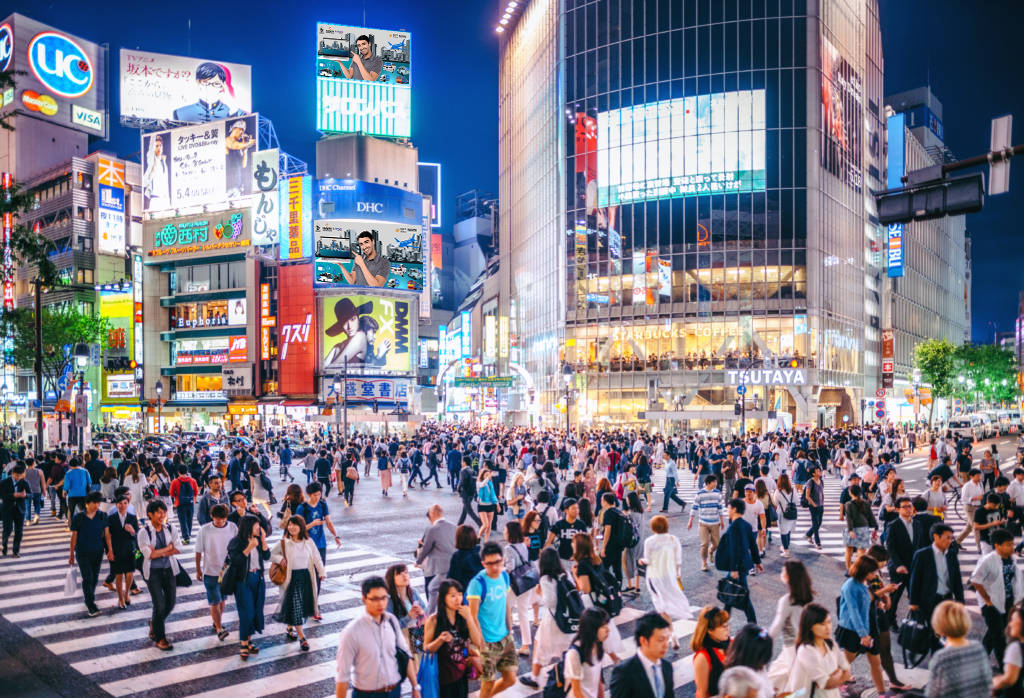 Shibuya crossing in Tokyo, Japan